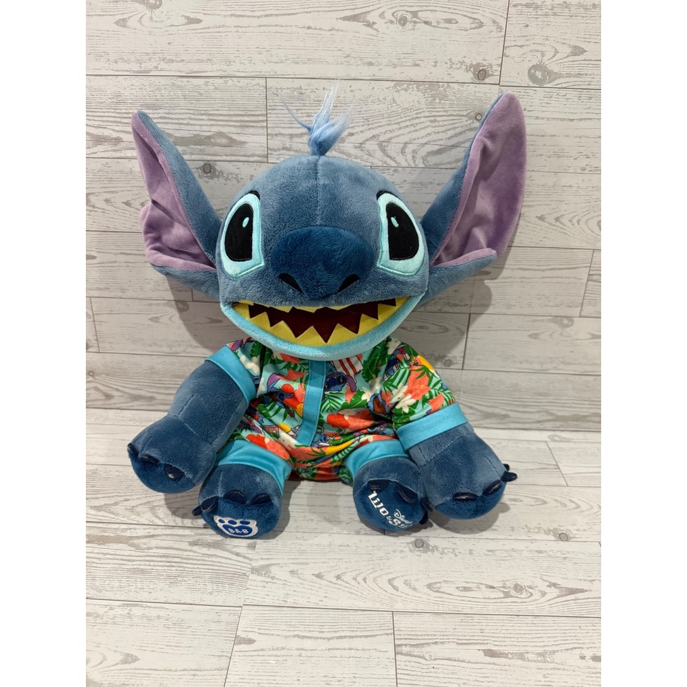Build-A-Bear Disney Lilo & Stitch Plush Blue Stuffed Animal Hawaiian Outfit
